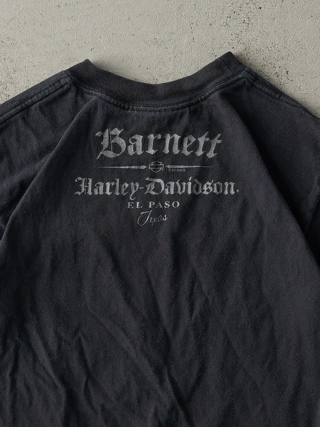 13' Faded Black El Paso Texas Harley Davidson Tee (XS)