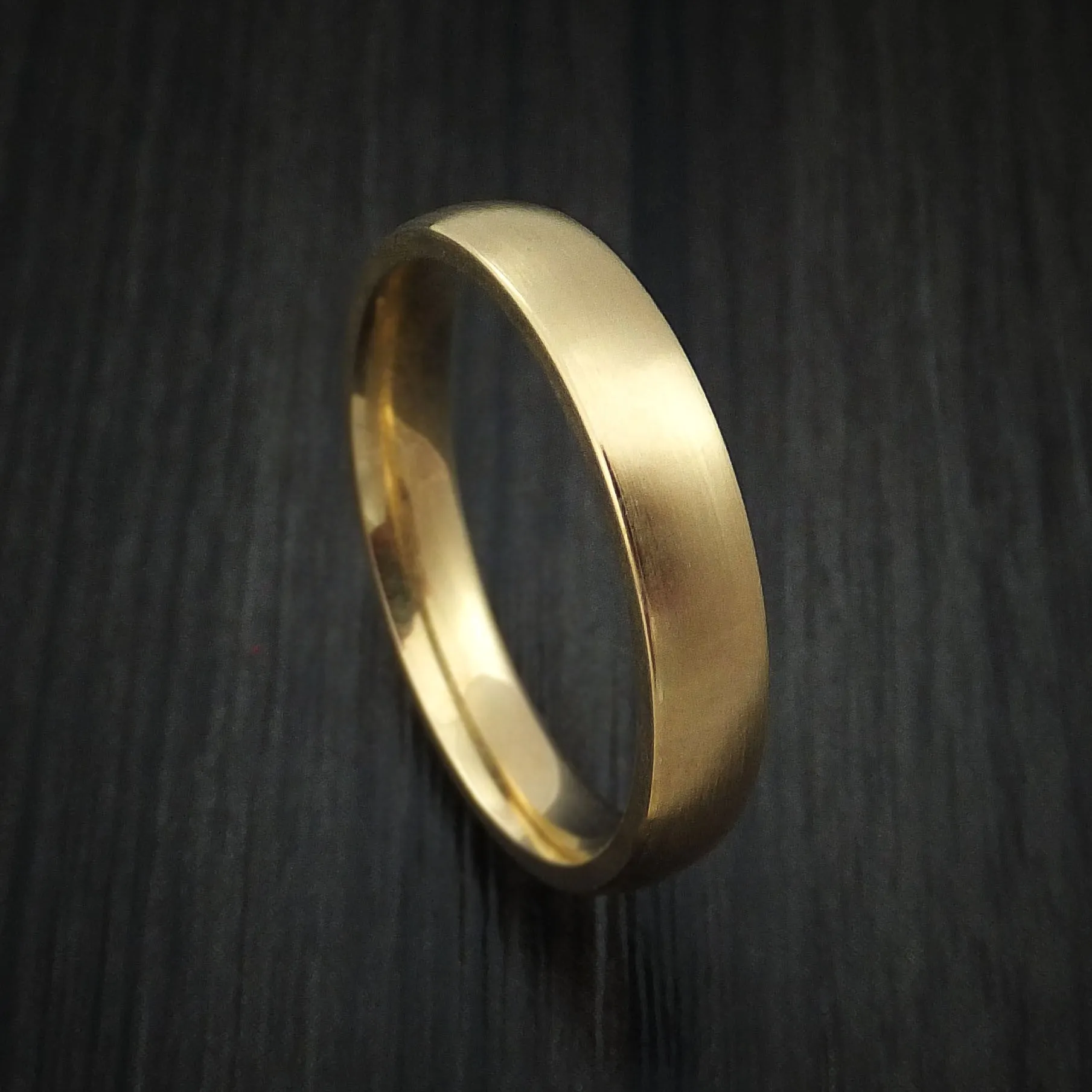 14K Yellow Gold Classic Style Wedding Band Custom Made