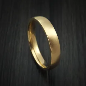 14K Yellow Gold Classic Style Wedding Band Custom Made