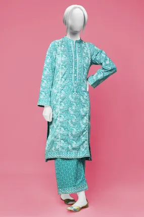 2PC Cotton Sea Green