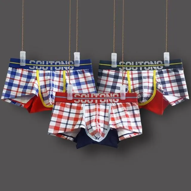 3 Pieces' and 'Lot of Men's Shorts Boxers Cotton Spandex Plaid Underwear