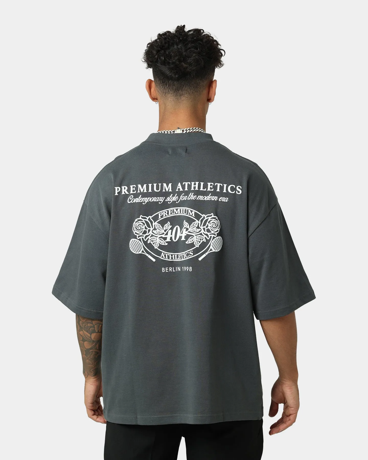 404 Premium Athletics Vintage T-Shirt Charcoal