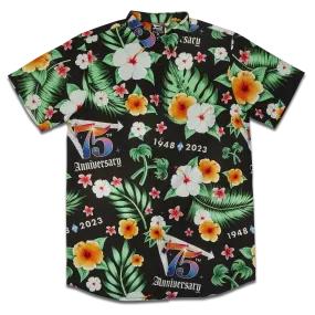 75th Anniversary Green & Black Hawaiian Shirt