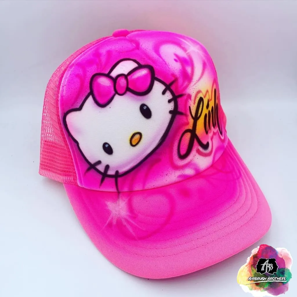 Airbrush Hello Kitty Hat Design