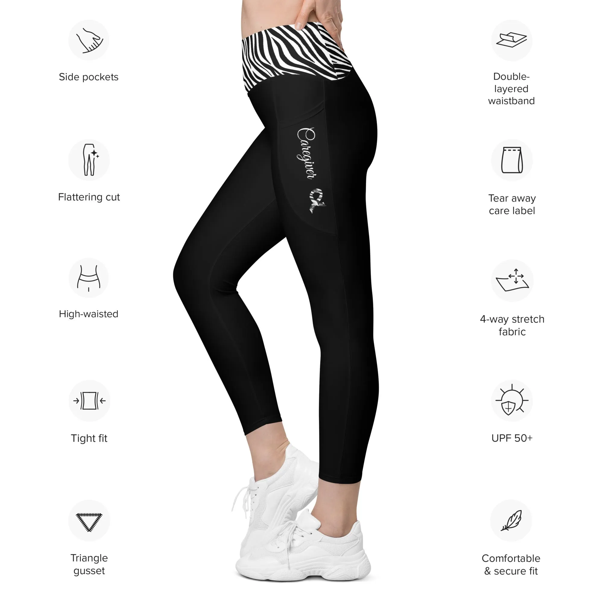 Ampullary Cancer "Caregiver" Leggings with Pockets