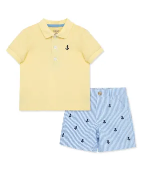 Anchor Polo Toddler Short Set (2T-4T)