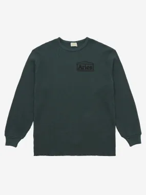 Aries Waffle Long Sleeve T-Shirt - Dark Olive