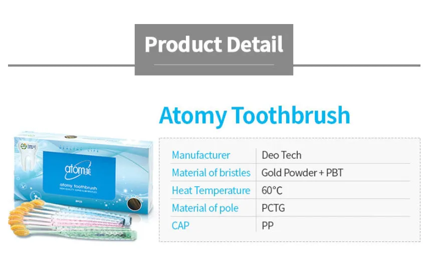 Atomy Toothbrush 8ea Set Dental Oral Care Antibacterial Toothbrush