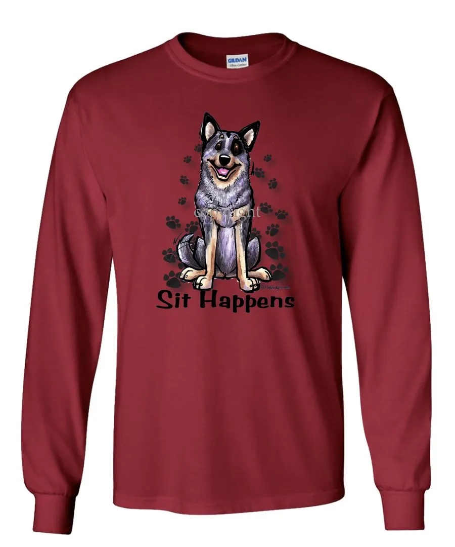 Australian Cattle Dog - Sit Happens - Long Sleeve T-Shirt