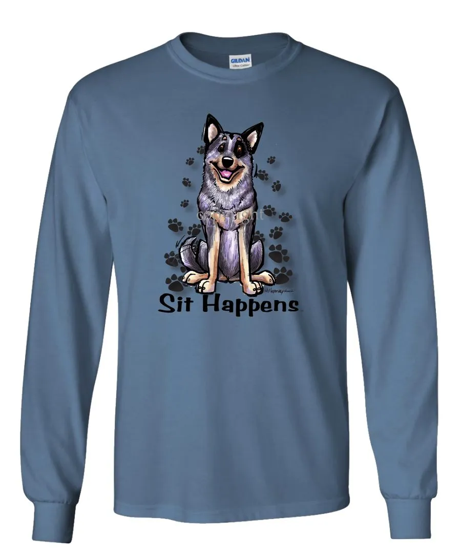 Australian Cattle Dog - Sit Happens - Long Sleeve T-Shirt