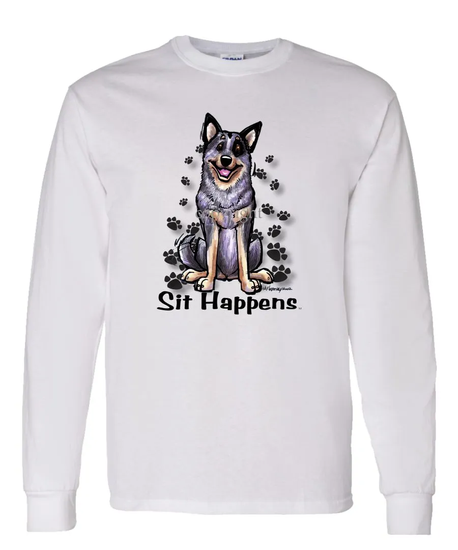 Australian Cattle Dog - Sit Happens - Long Sleeve T-Shirt