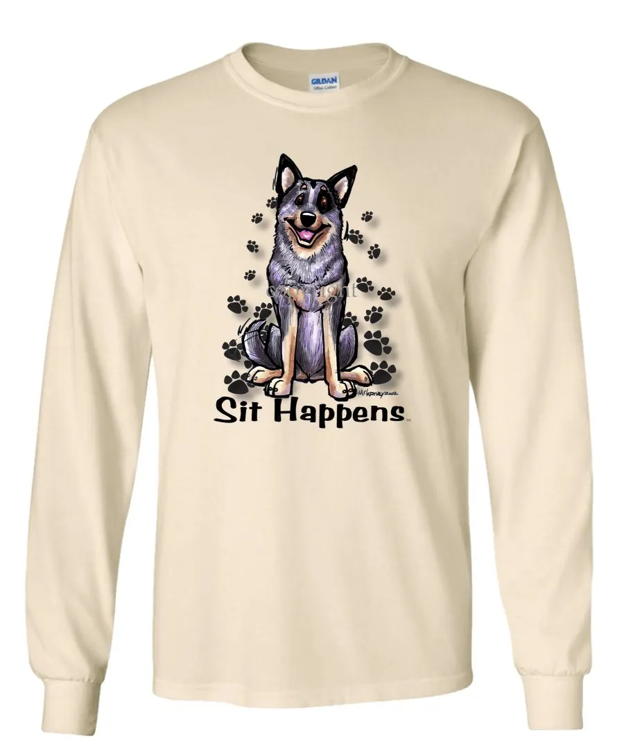 Australian Cattle Dog - Sit Happens - Long Sleeve T-Shirt