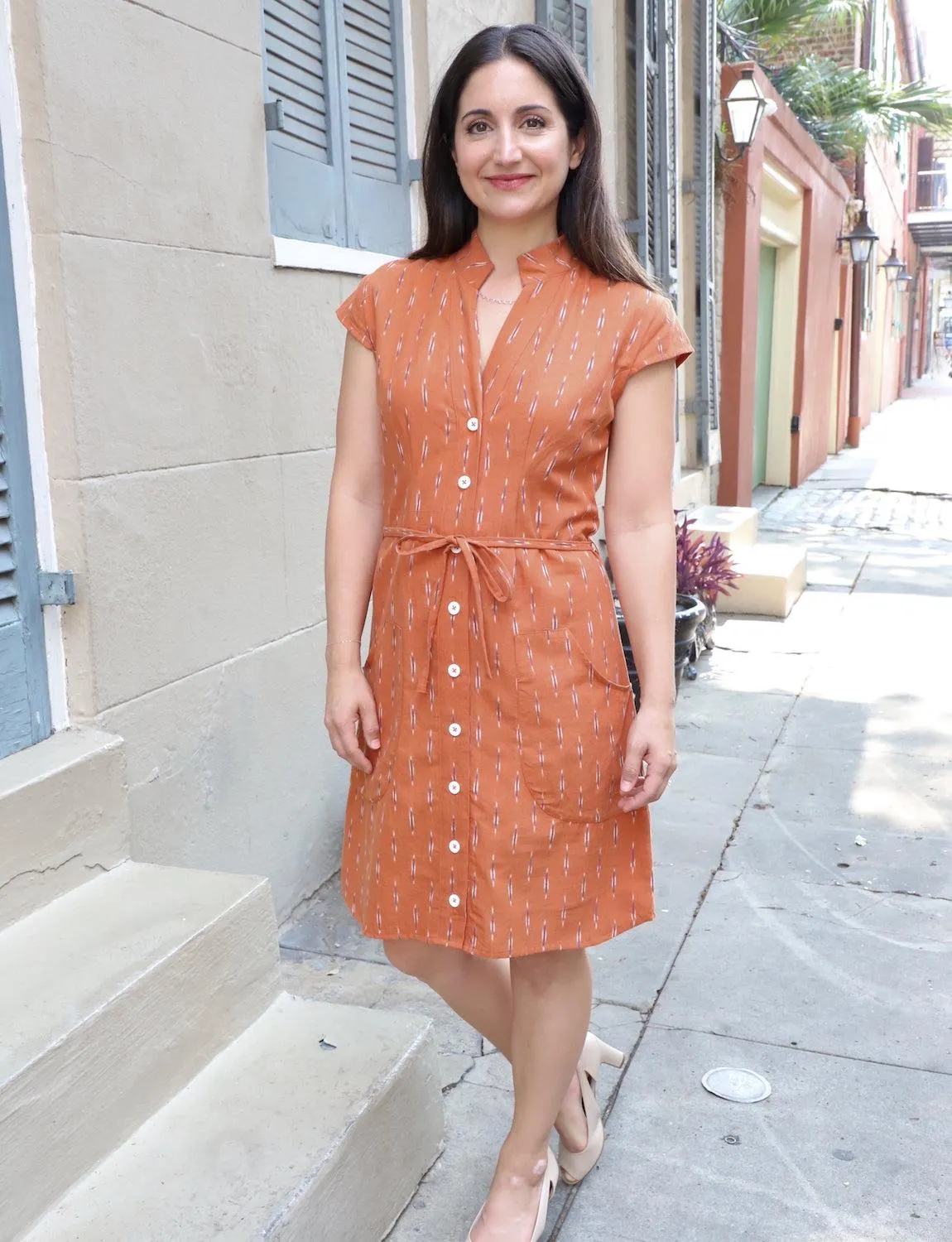 Autumn Glaze Button Dress