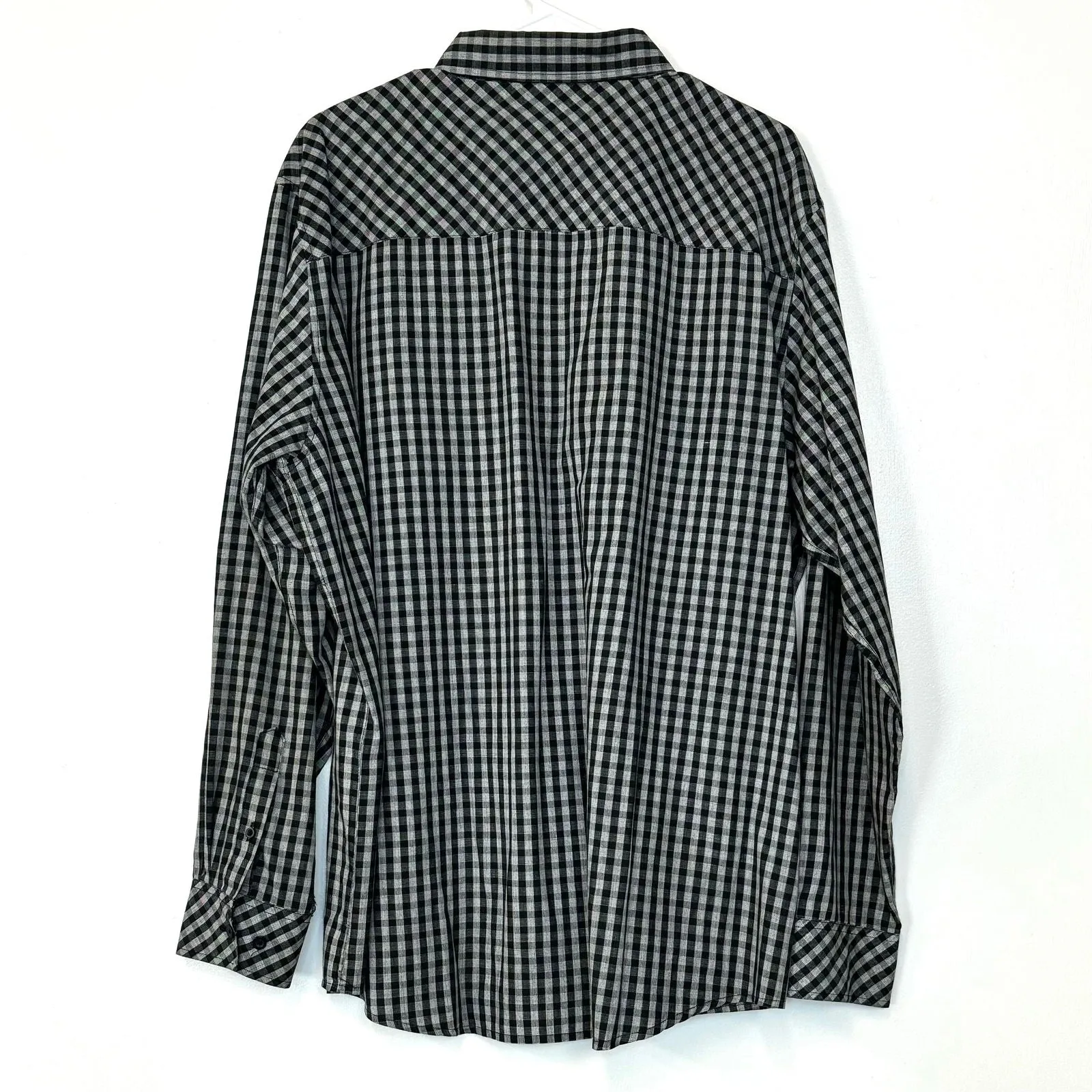 Avirex | Embroidered Box Check Button-Up Shirt | Size: 2XL | Color: Black/Gray | Pre-Owned