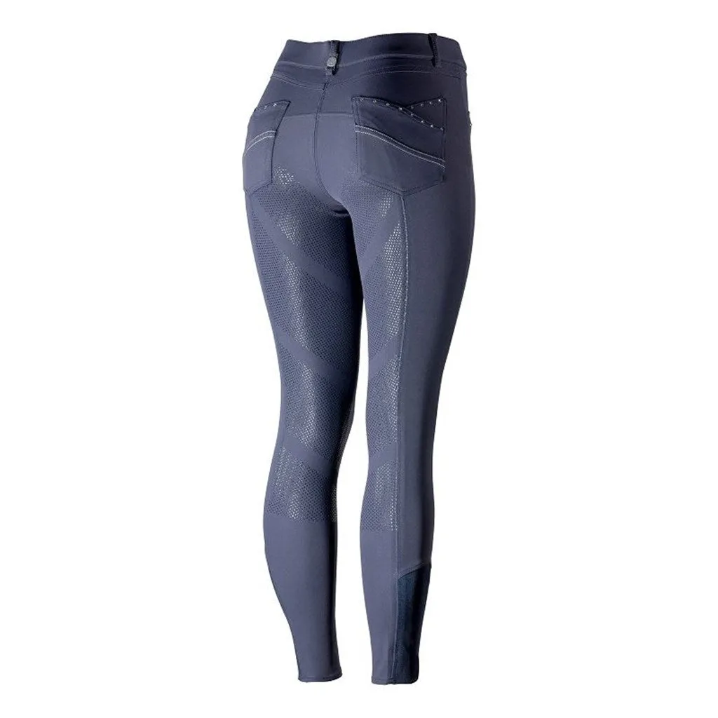 B Vertigo Olivia Silicone Full Seat Breeches NAVY