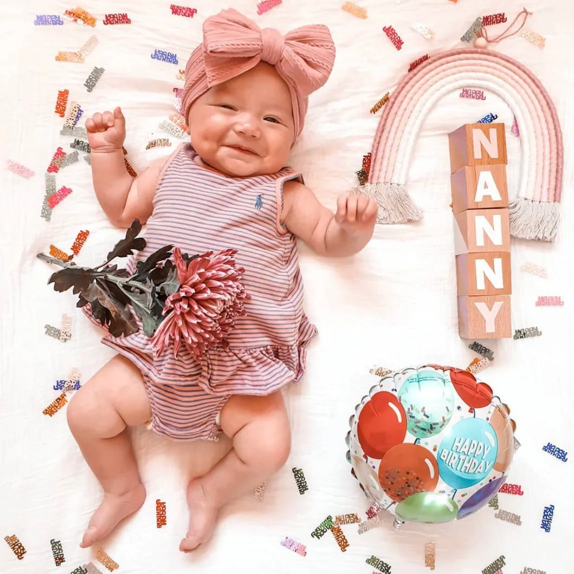 Baby Top Knot Double Bow Headband Wisteria