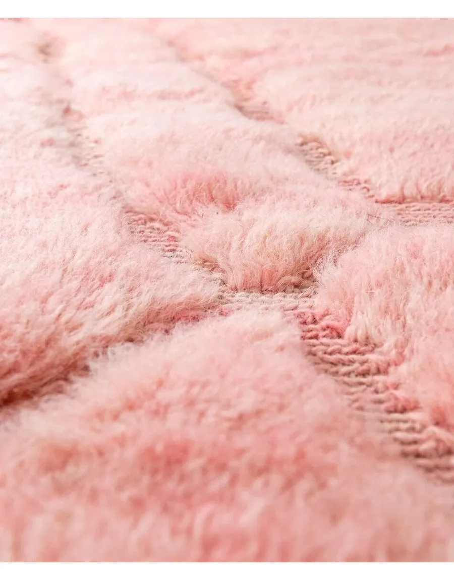 Beni Mrirt Moroccan Wool Yellow & Pink Rug