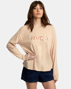 Big RVCA Daisy Long Sleeve T-Shirt - Nude