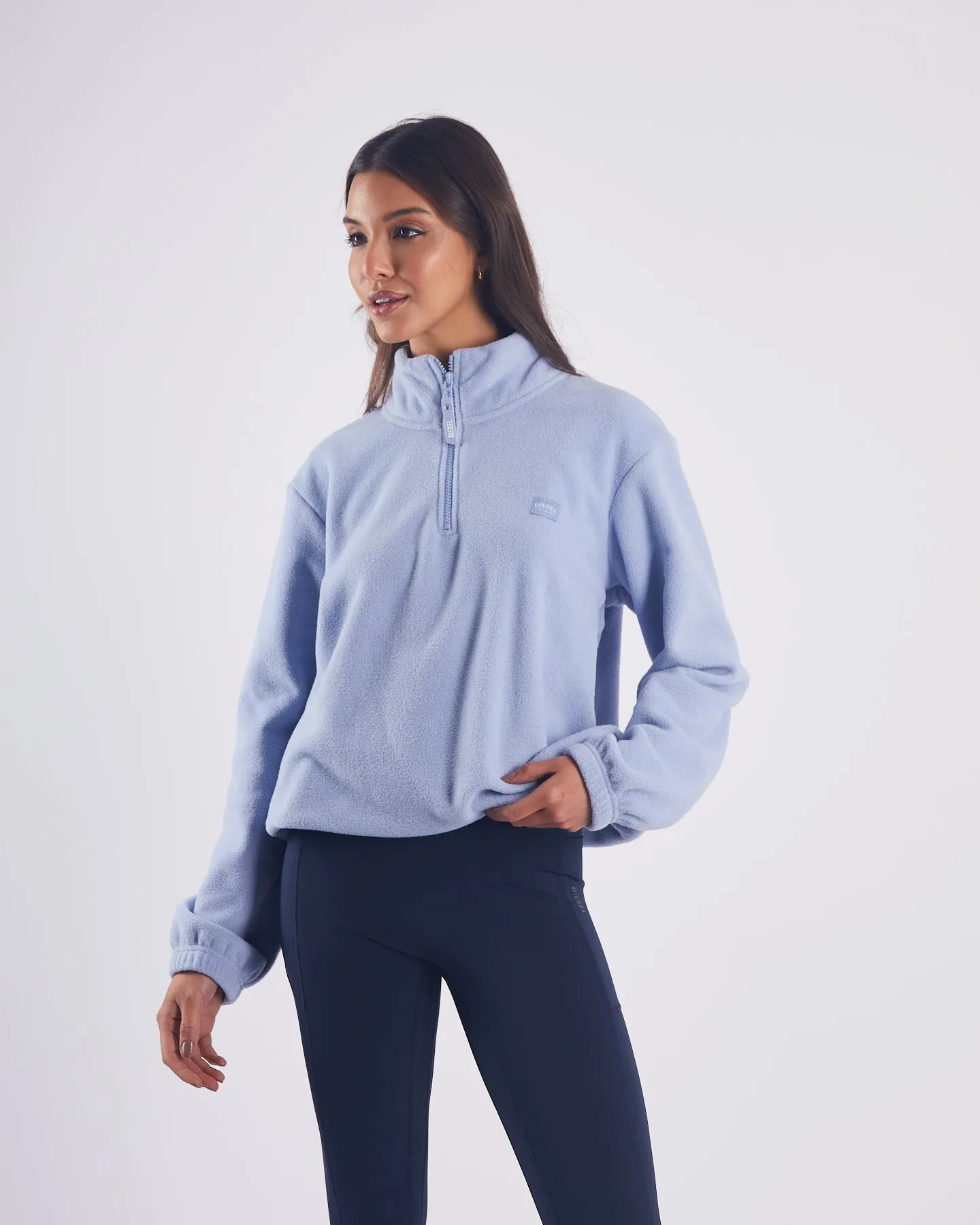 Birdie Fleece Half Zip Dusky Blue