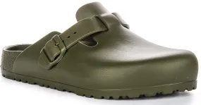 Birkenstock Boston Eva In Khaki | Narrow Fit