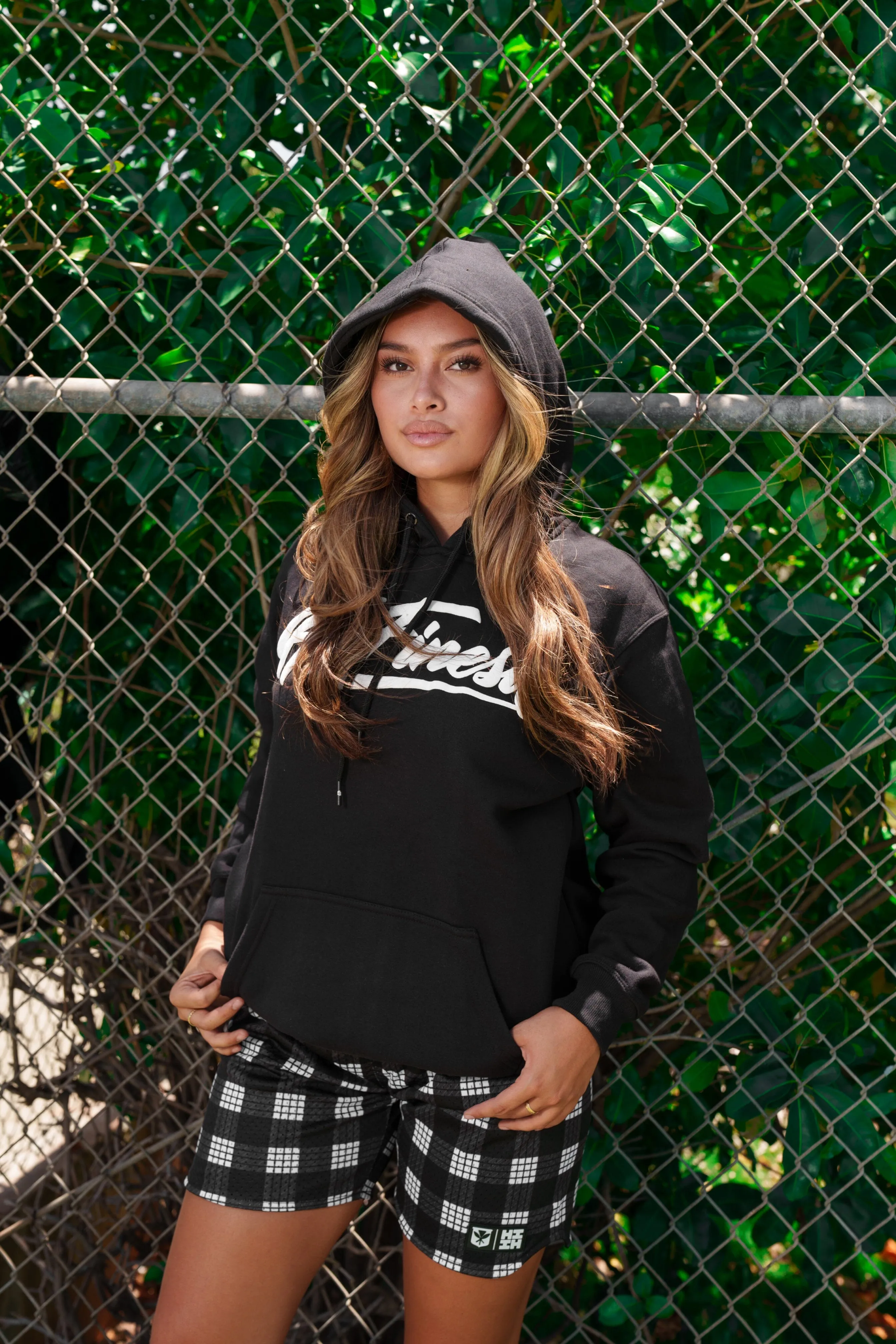 BLACK & WHITE SCRIPT HOODIE