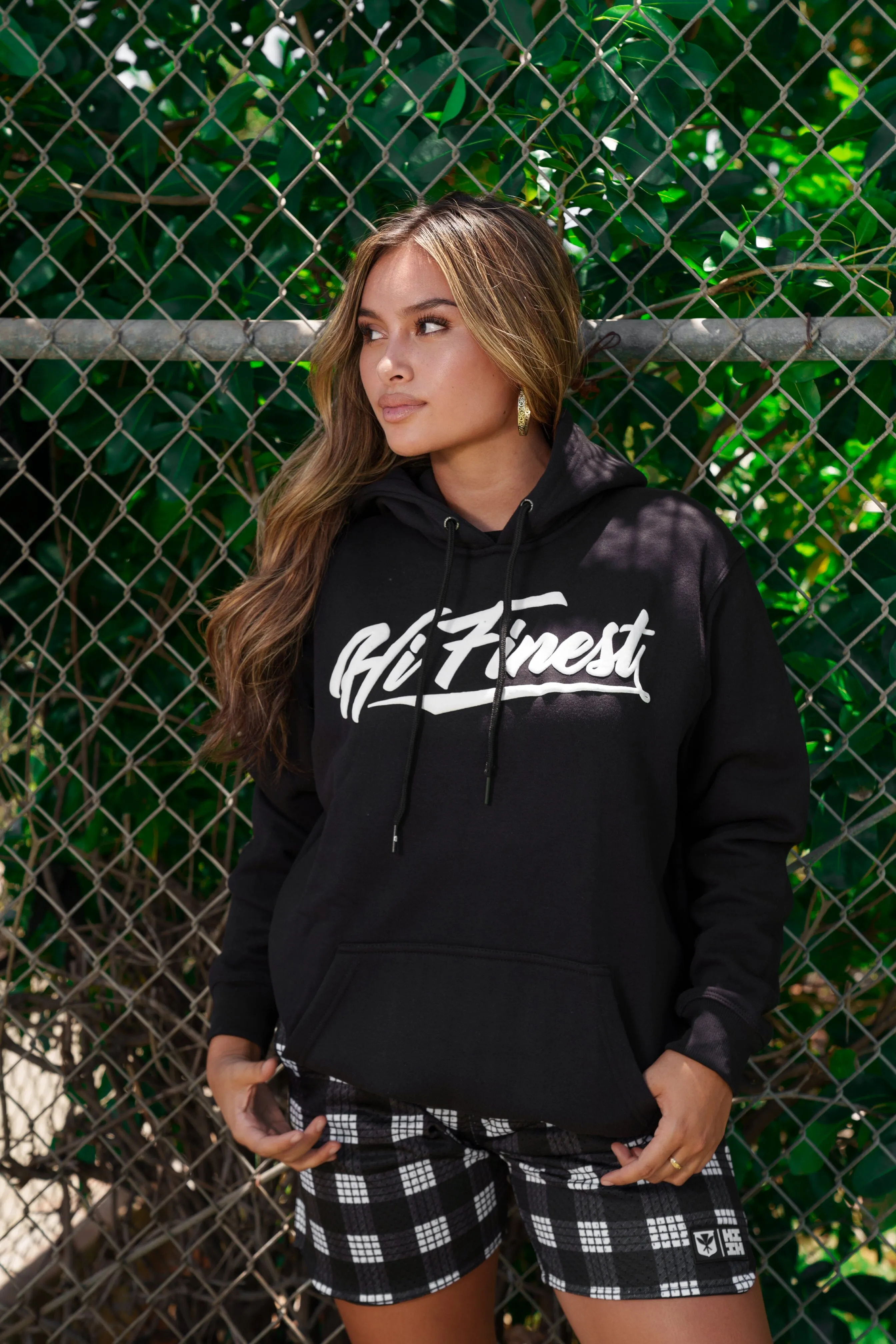 BLACK & WHITE SCRIPT HOODIE