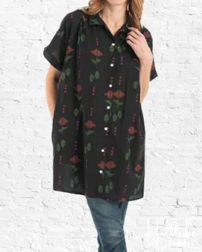 Black Cotton Elena Tunic