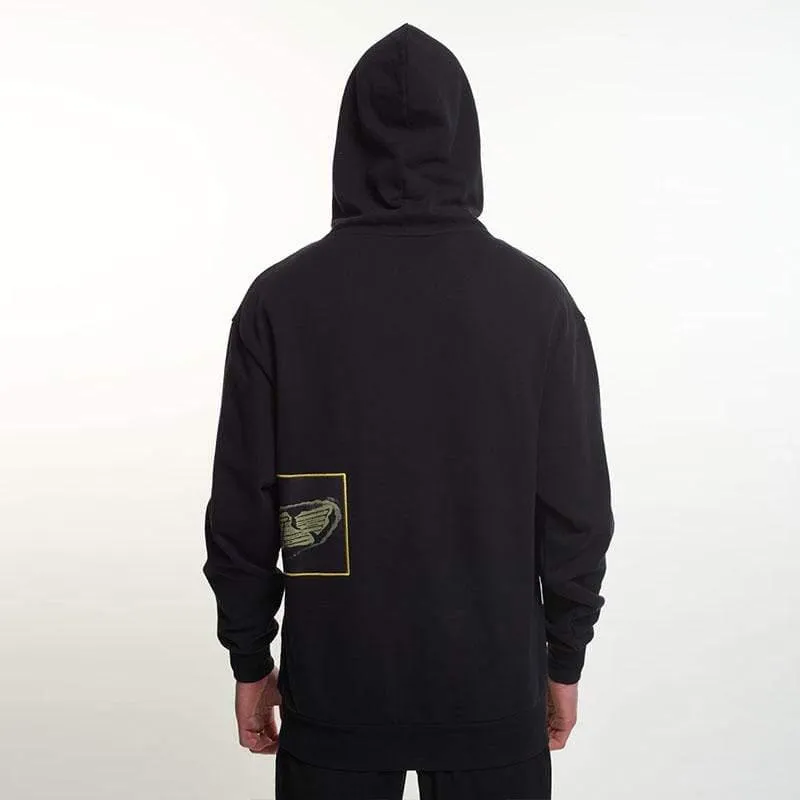 BOY SPRAY PATCH HOODIE - BLACK