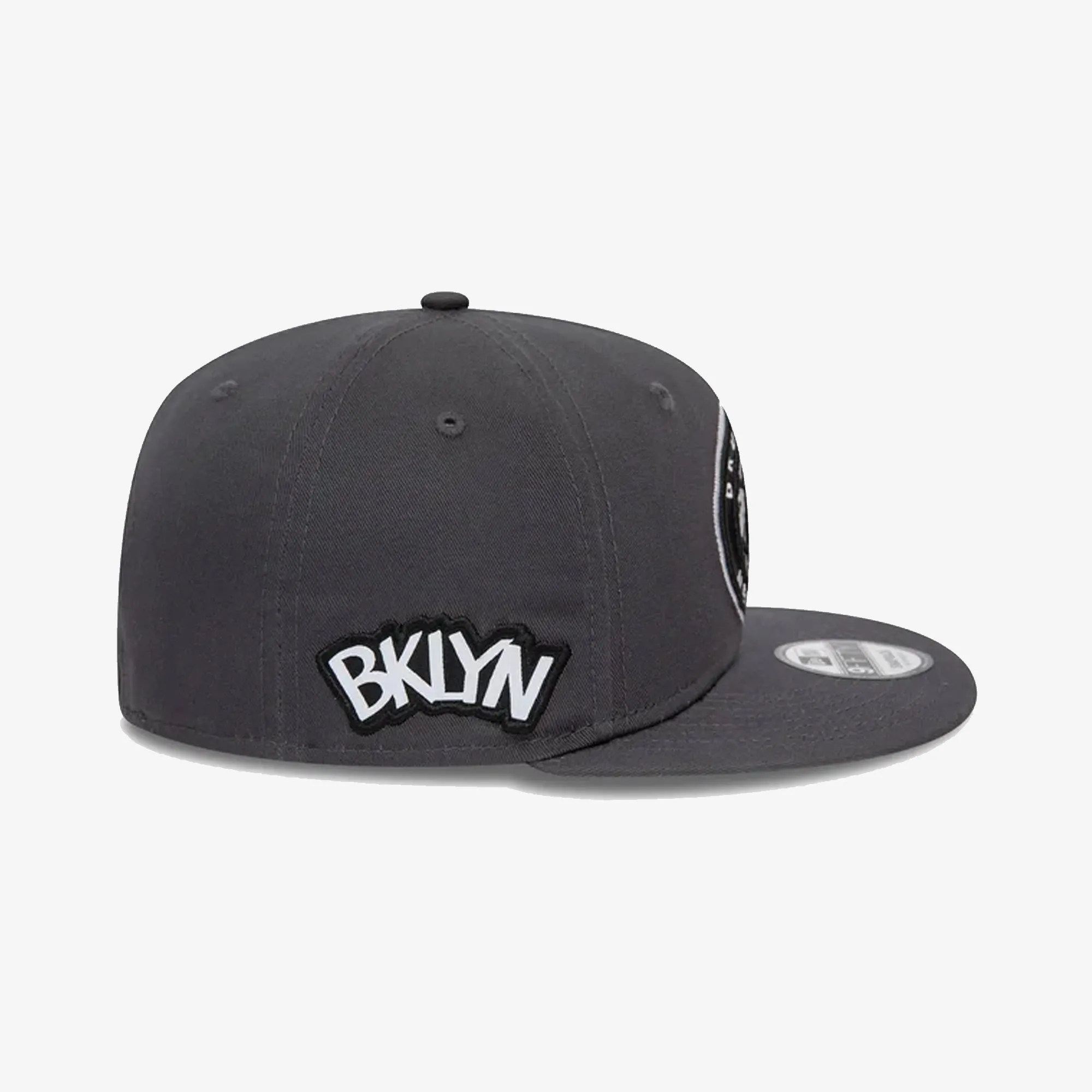 BROOKLYN NETS NBA SEASONAL INFILL GREY 9FIFTY SNAPBACK CAP 'GREY'