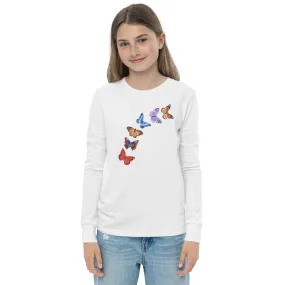 Butterflies in Flight Youth Long Sleeve Tee