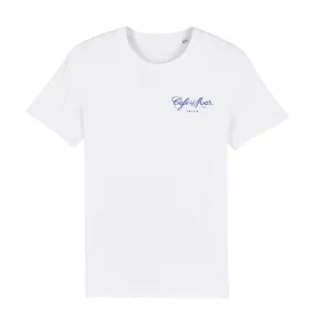 Café del Mar Ibiza Blue Logo Front And Back Print Men's Organic T-Shirt