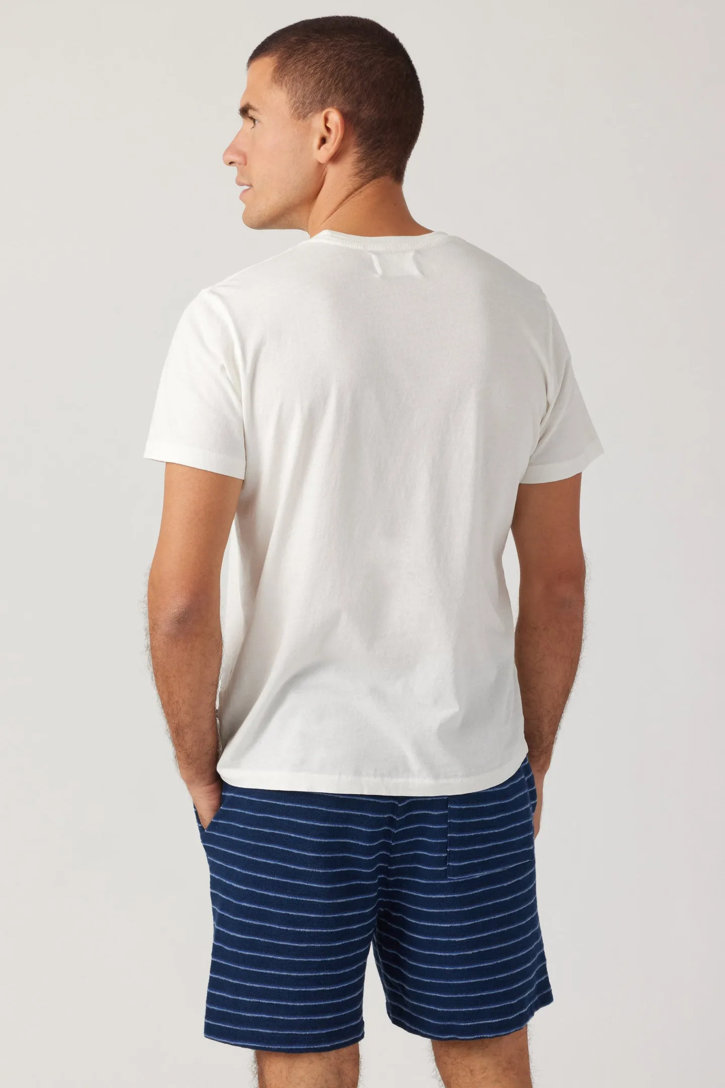 Capri Stripe Short - Indigo