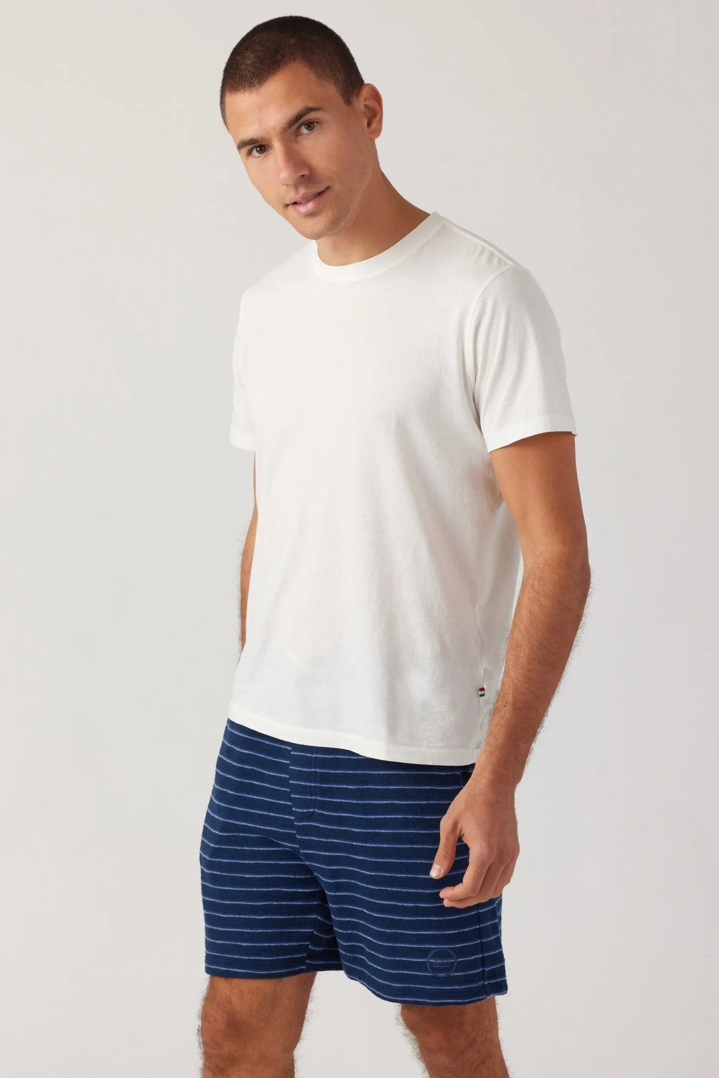 Capri Stripe Short - Indigo