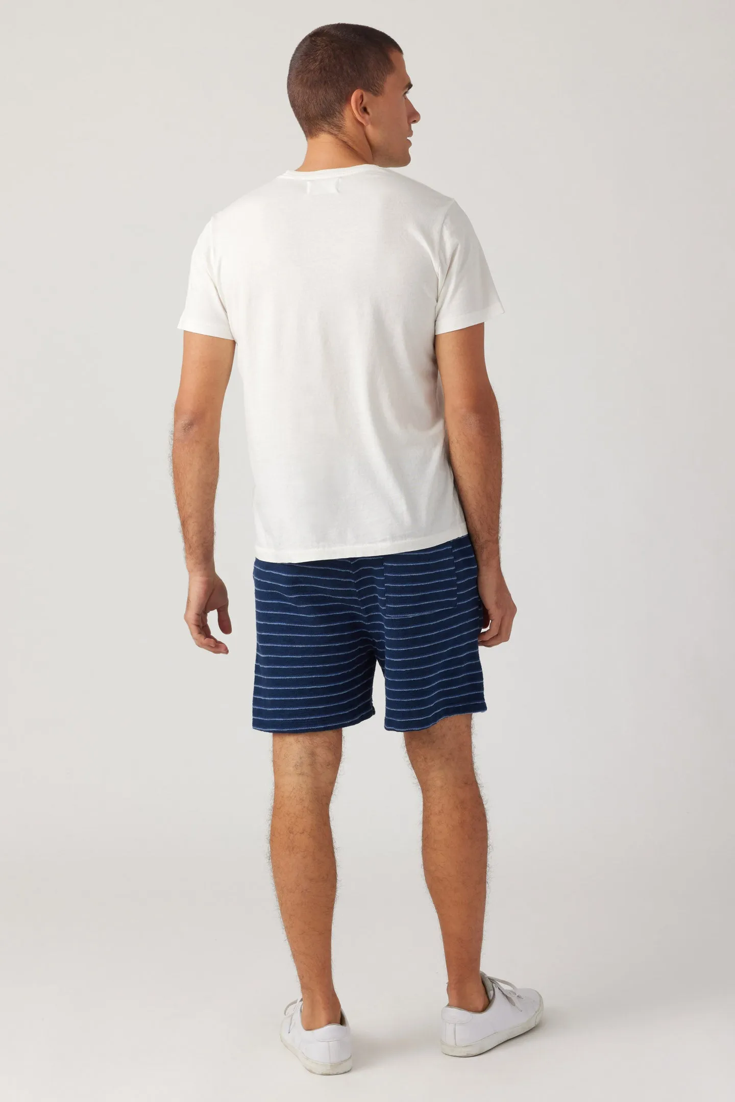 Capri Stripe Short - Indigo