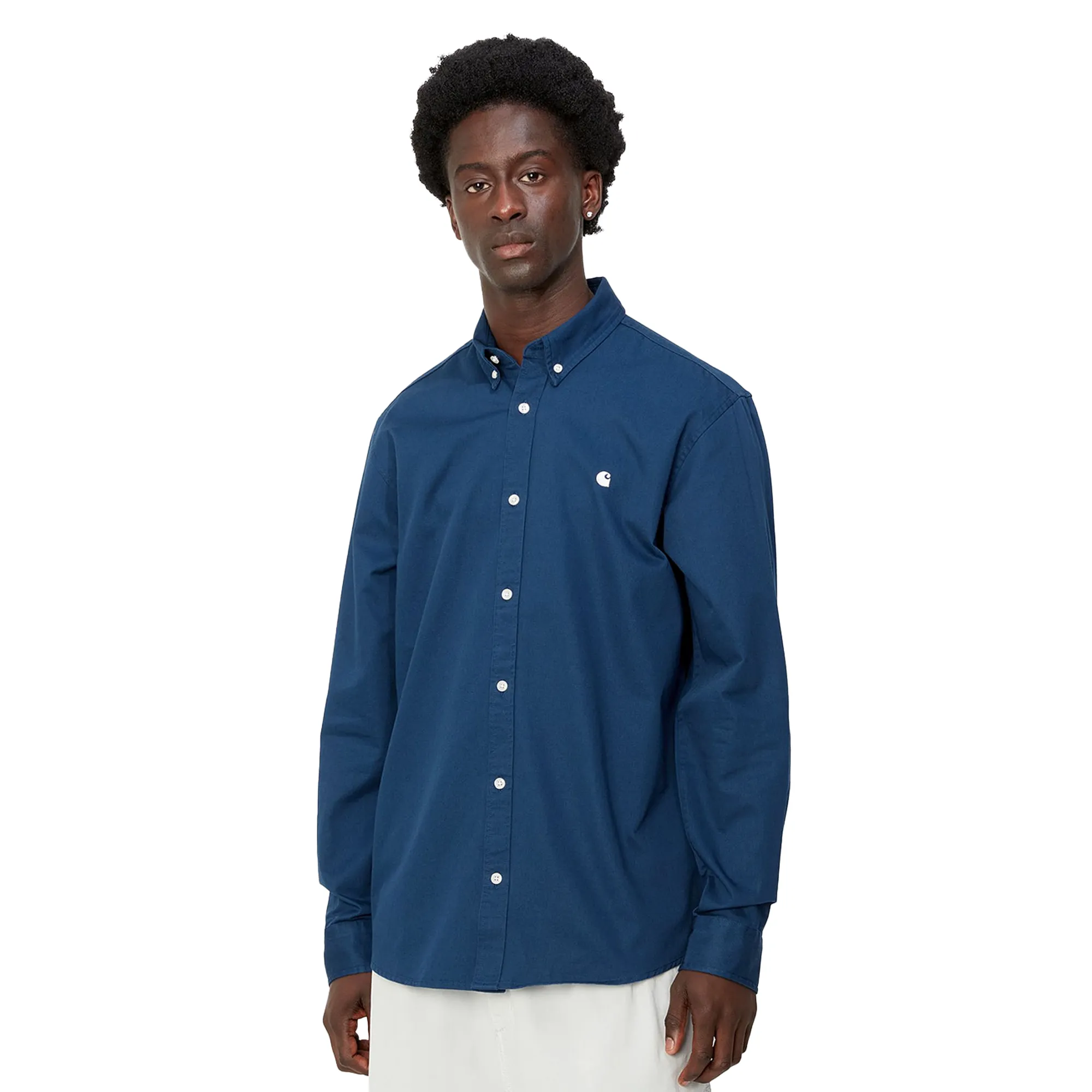 Carhartt WIP L/S Madison Shirt Elder/White