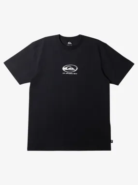 Chrome Logo Short Sleeve Saturn T-Shirt - Black