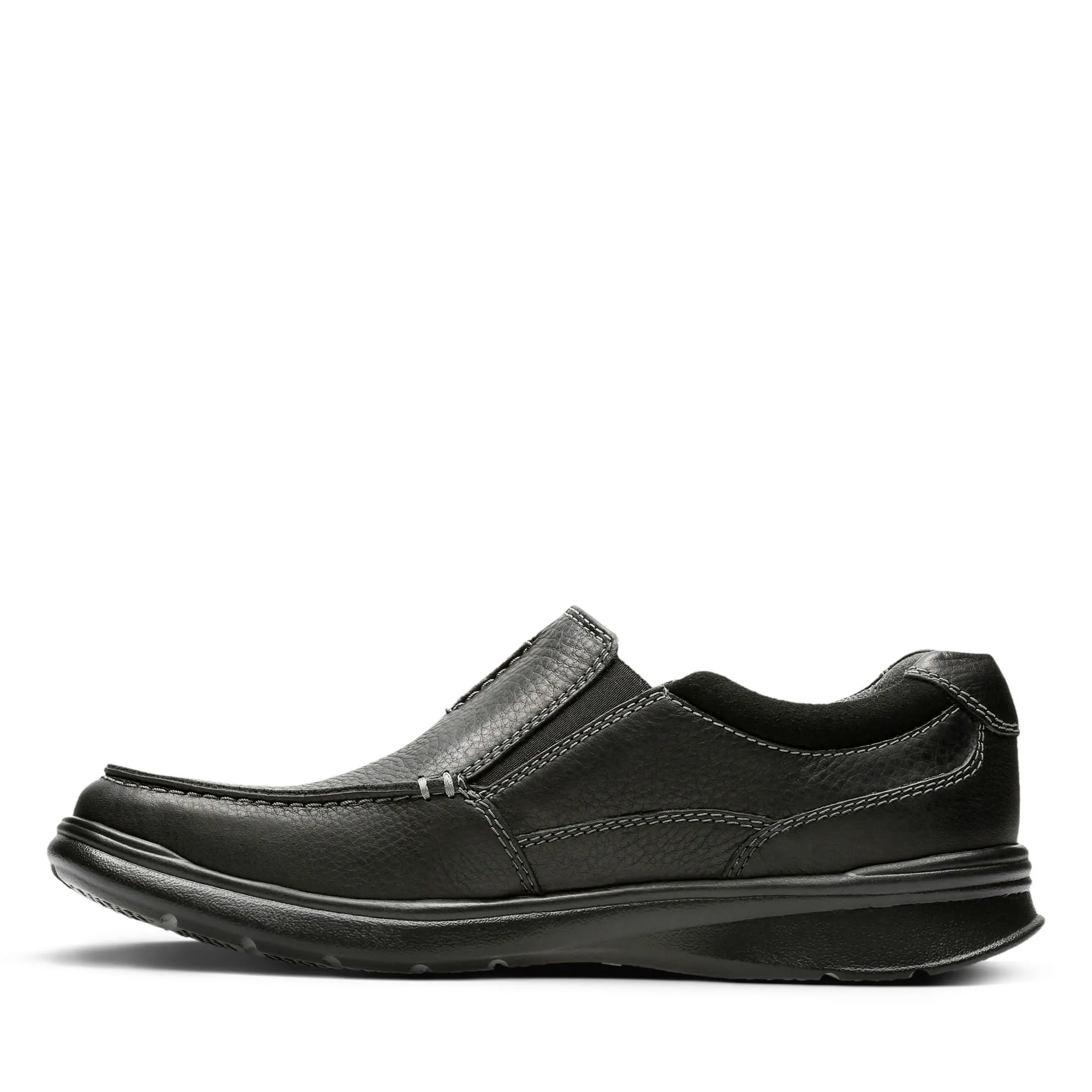 Clarks Cotrell Free Black Oily Leather - Wide Width