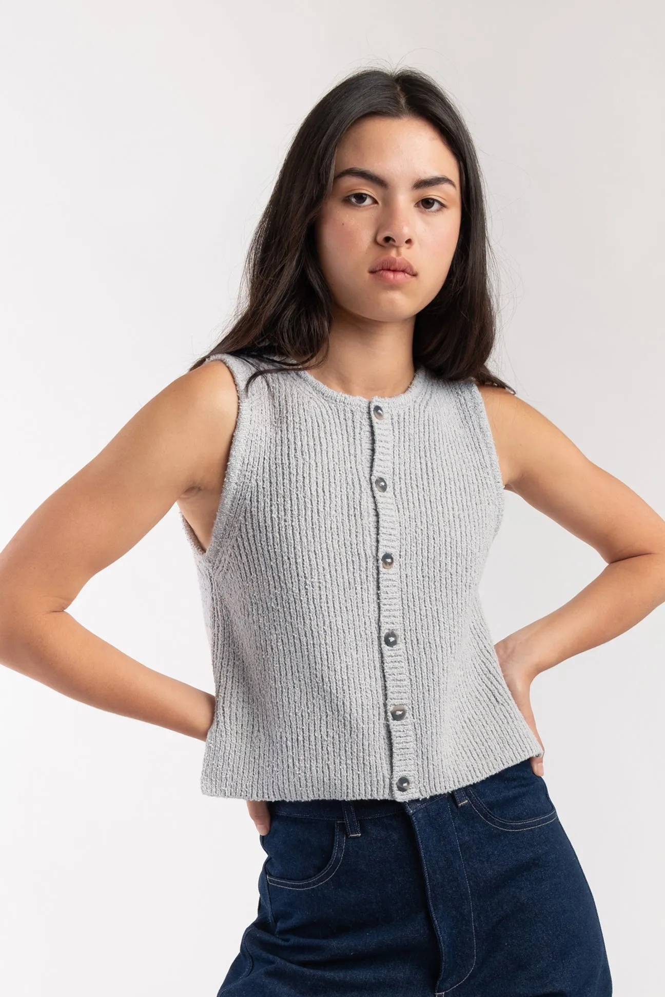 Cloud Boucle Rib Vest