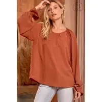 Curvy Girl Round Neck Blouse