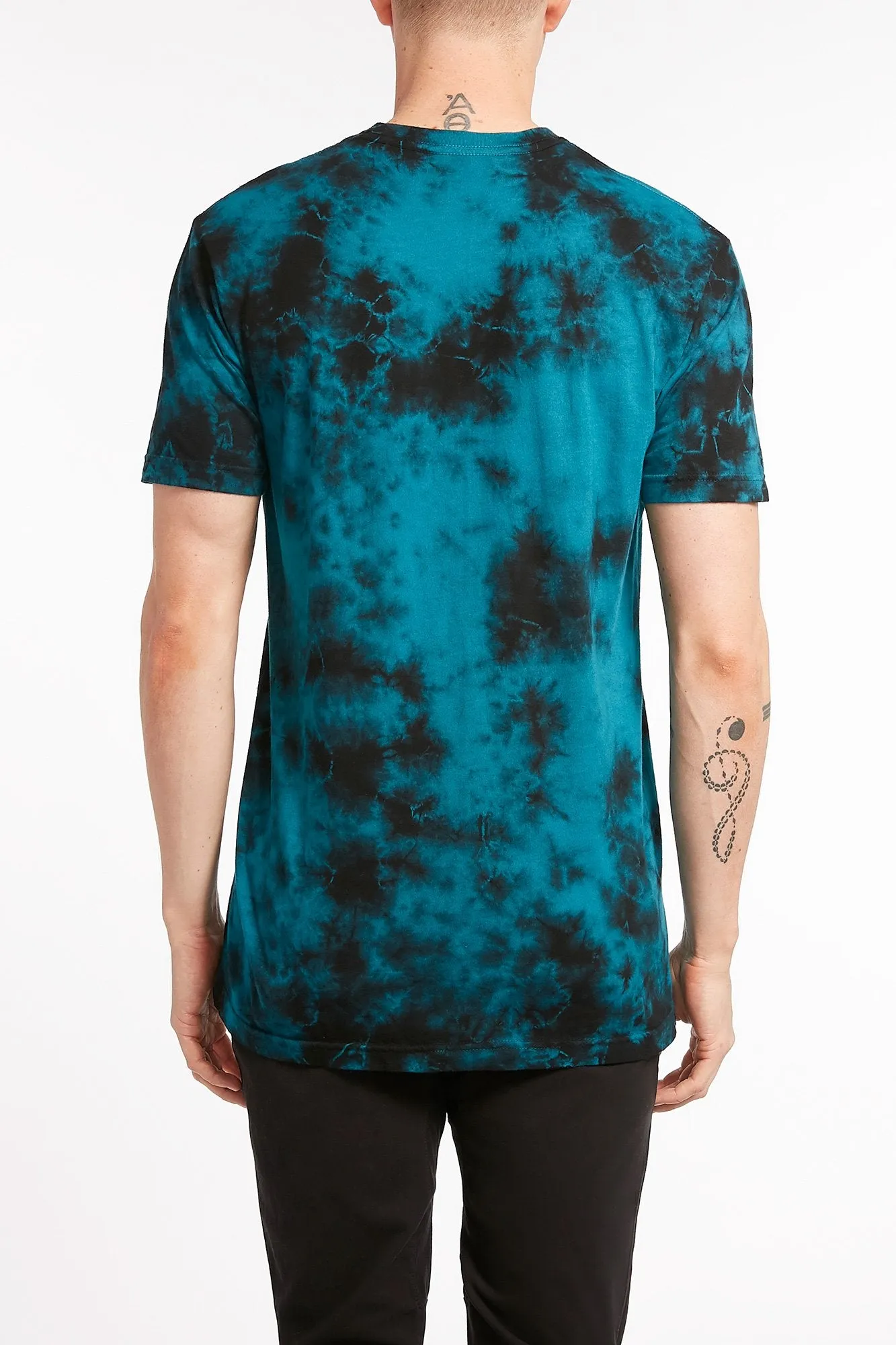 DC Guys Blue Tie Dye Logo Tee