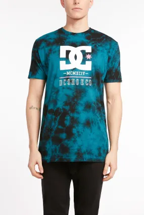 DC Guys Blue Tie Dye Logo Tee