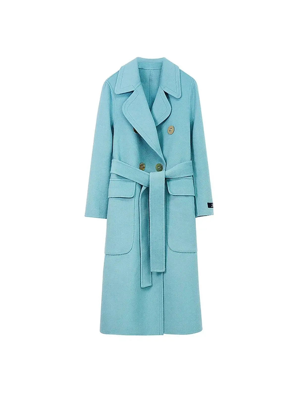 Double Face Wool Long Betled Coat