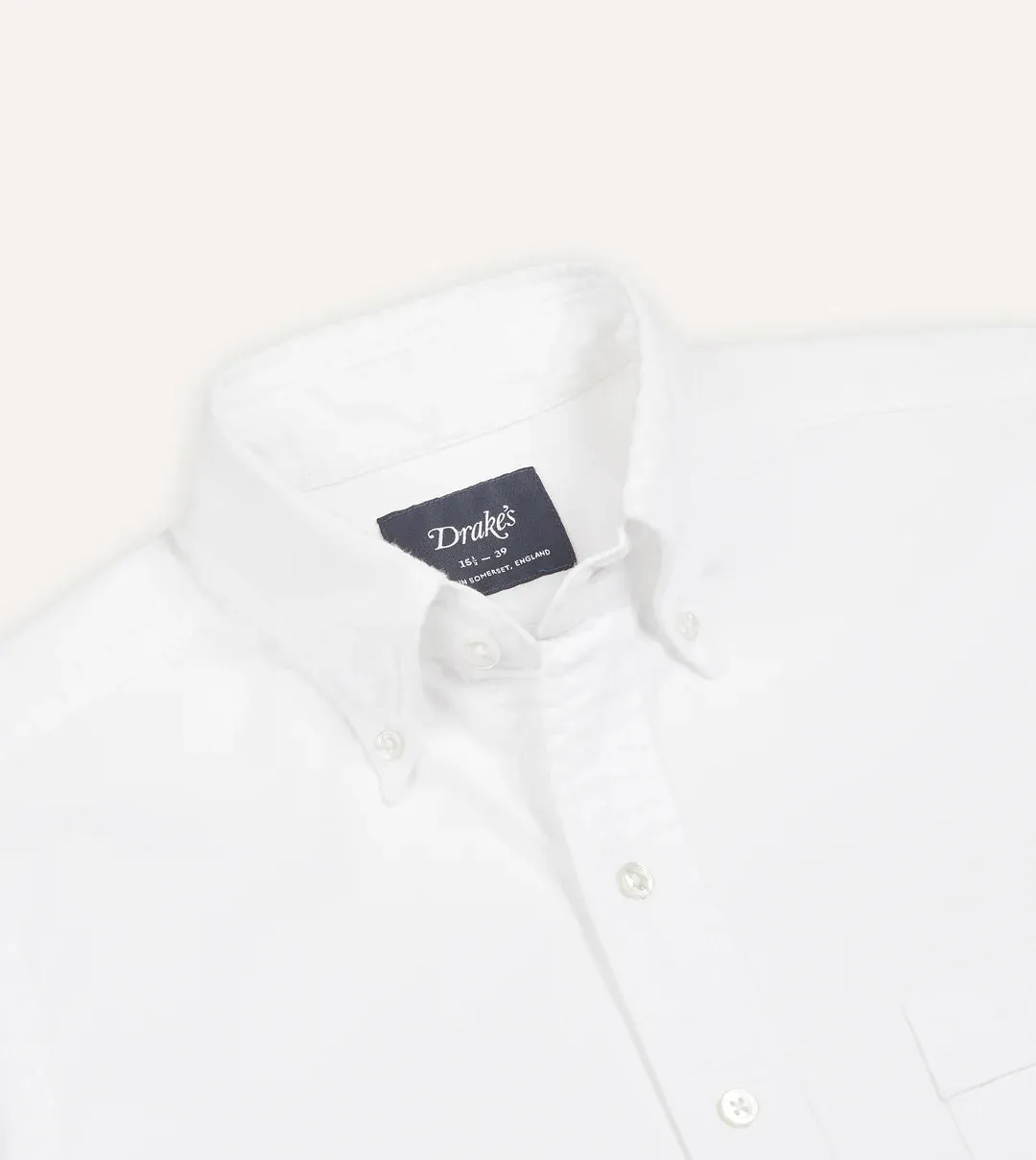 Drake's Oxford Button-Down Shirt / White