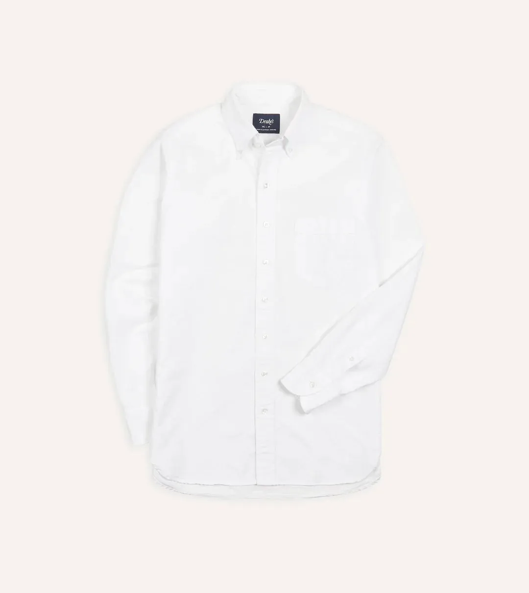 Drake's Oxford Button-Down Shirt / White