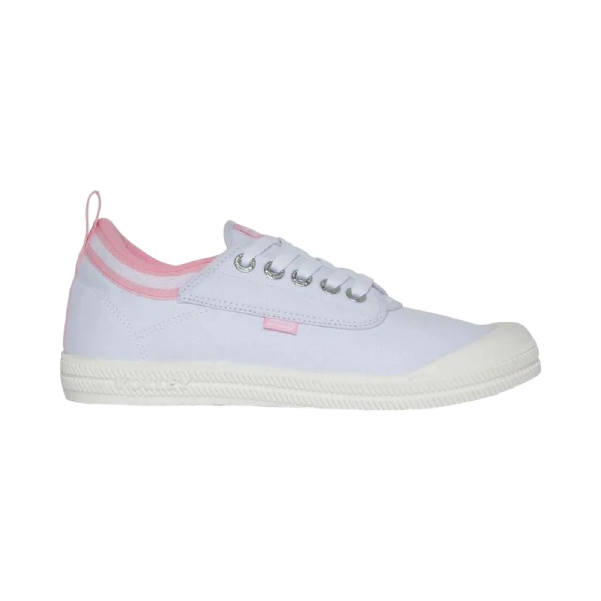 Dunlop Volleys Womens International Low Canvas Casual Shoes Lace White Pink