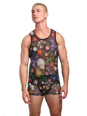 Dutch Floral Mesh Tank