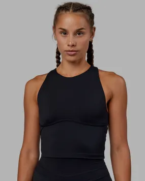 Enhance Shelf Bra Tank - Black