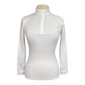 FitEq 'Bryce' Long Sleeve Show Shirt in White - Women's Small