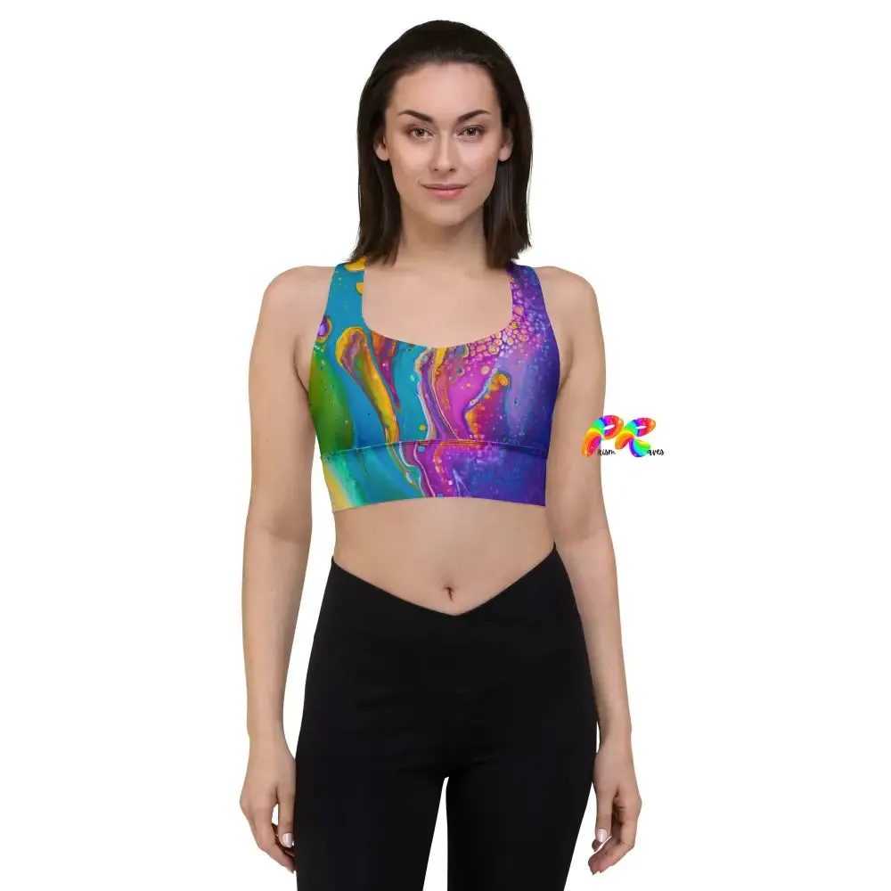 Fluid Palette Festival Longline Sports Bra