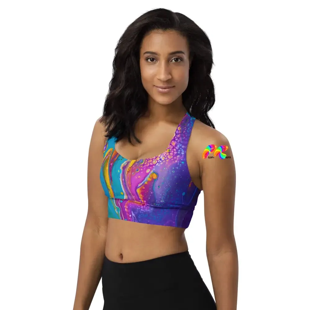 Fluid Palette Festival Longline Sports Bra